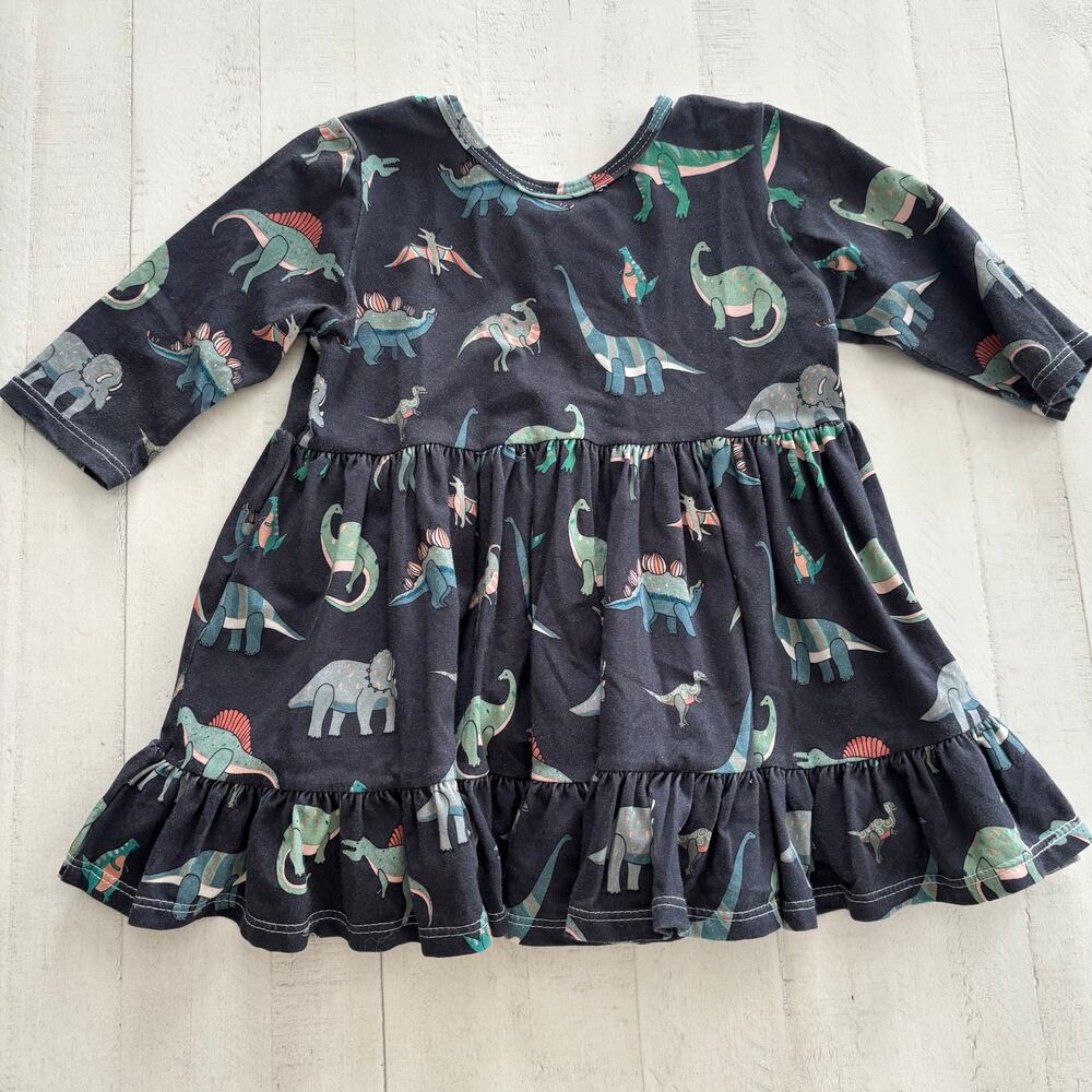 Made By Molly Dinosaur Peplum Top EUC Size 3T